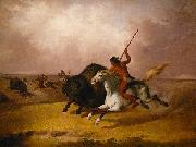 Buffalo hunt on the Southwestern plains